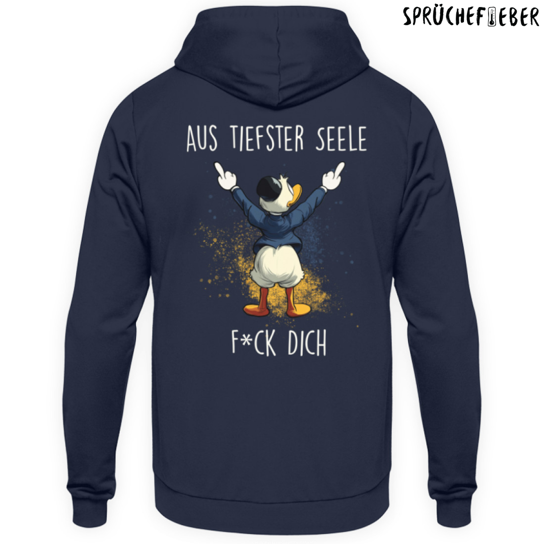 Aus tiefster Seele - Unisex Hoodie Rückendruck