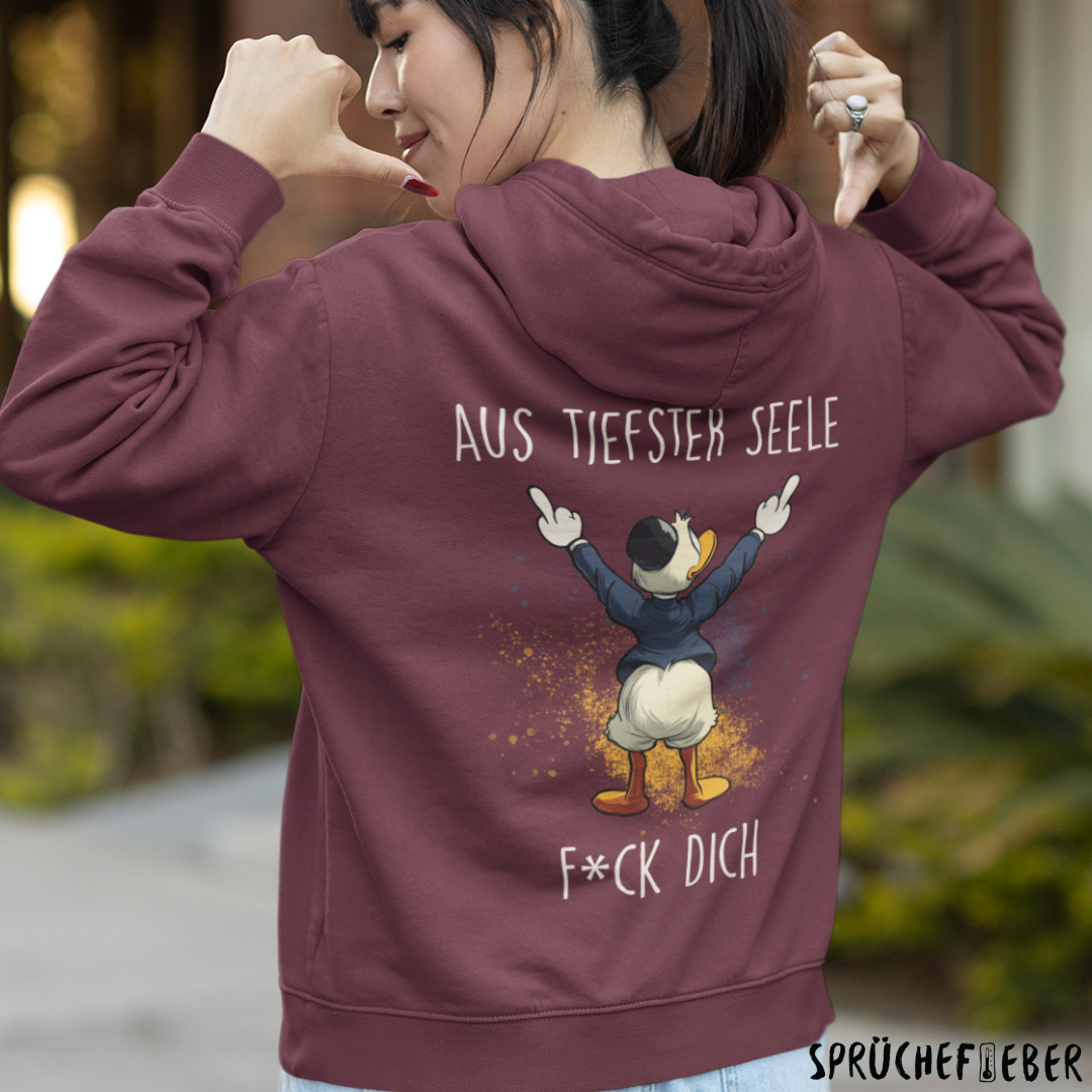 Aus tiefster Seele - Unisex Hoodie Rückendruck
