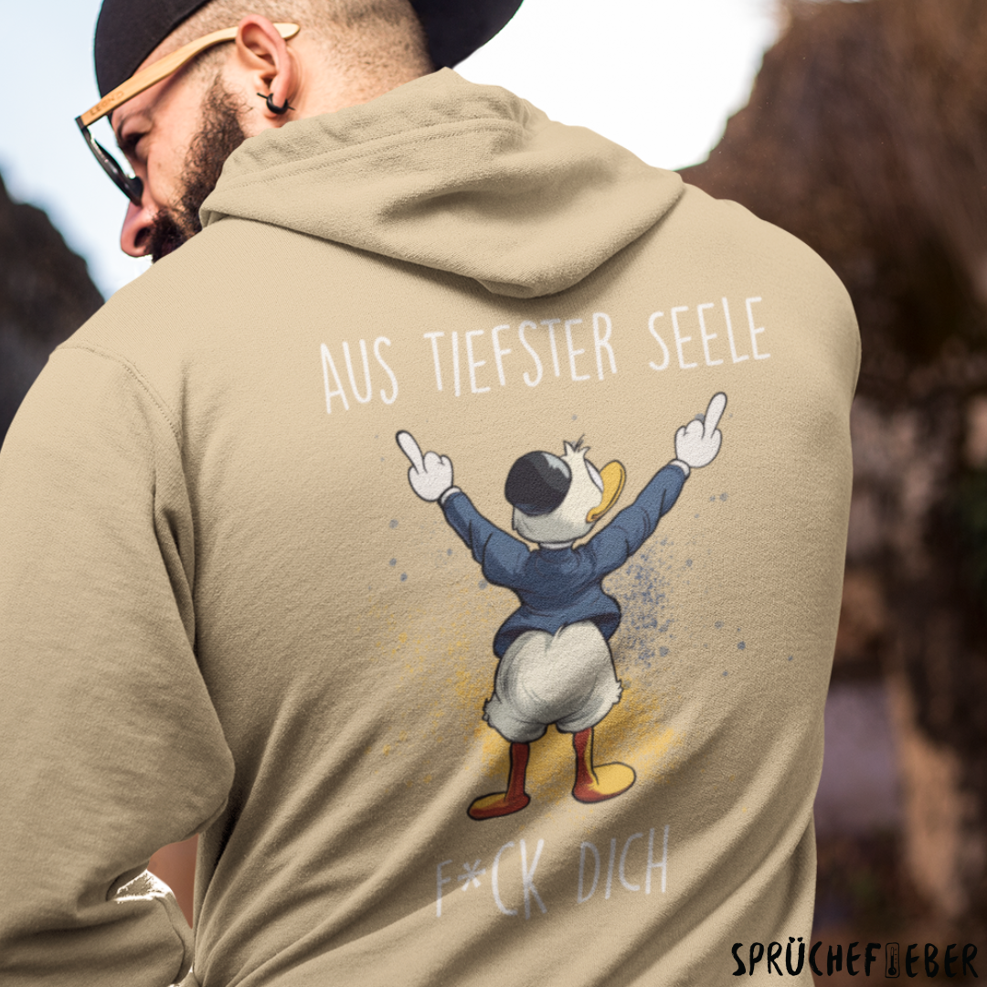 Aus tiefster Seele - Unisex Hoodie Rückendruck