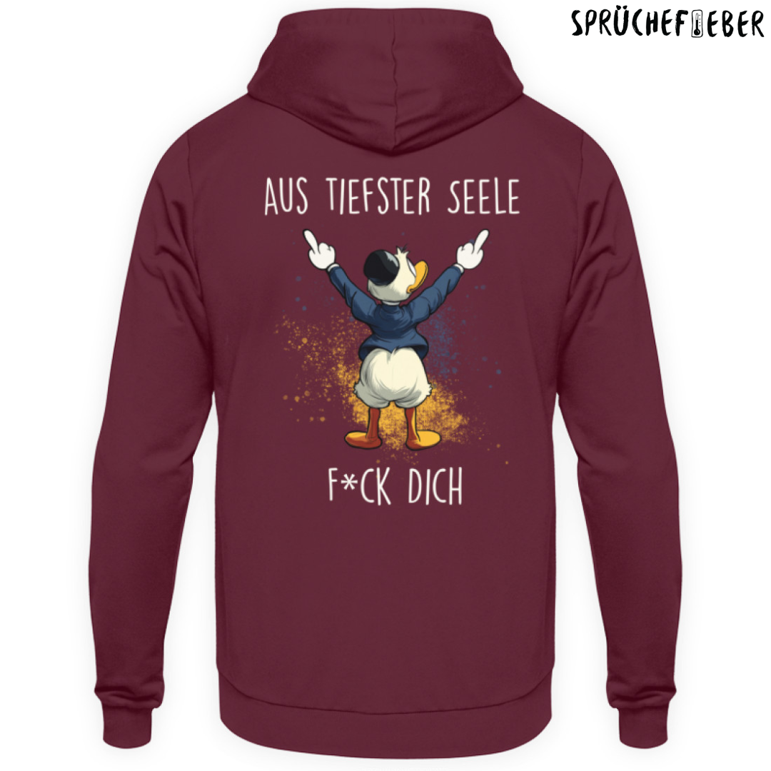 Aus tiefster Seele - Unisex Hoodie Rückendruck