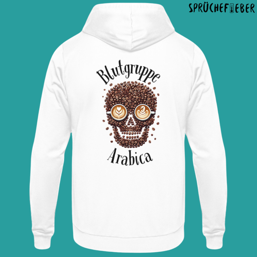 Blutgruppe Arabica Rückendruck - Unisex Hoodie