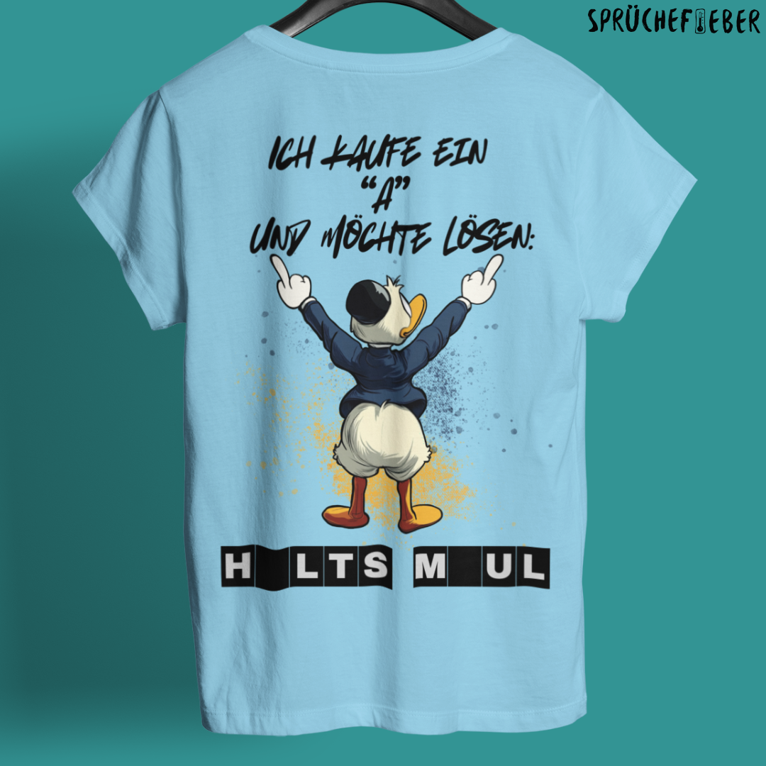 Ich kaufe ein A Rückendruck - Unisex Shirt