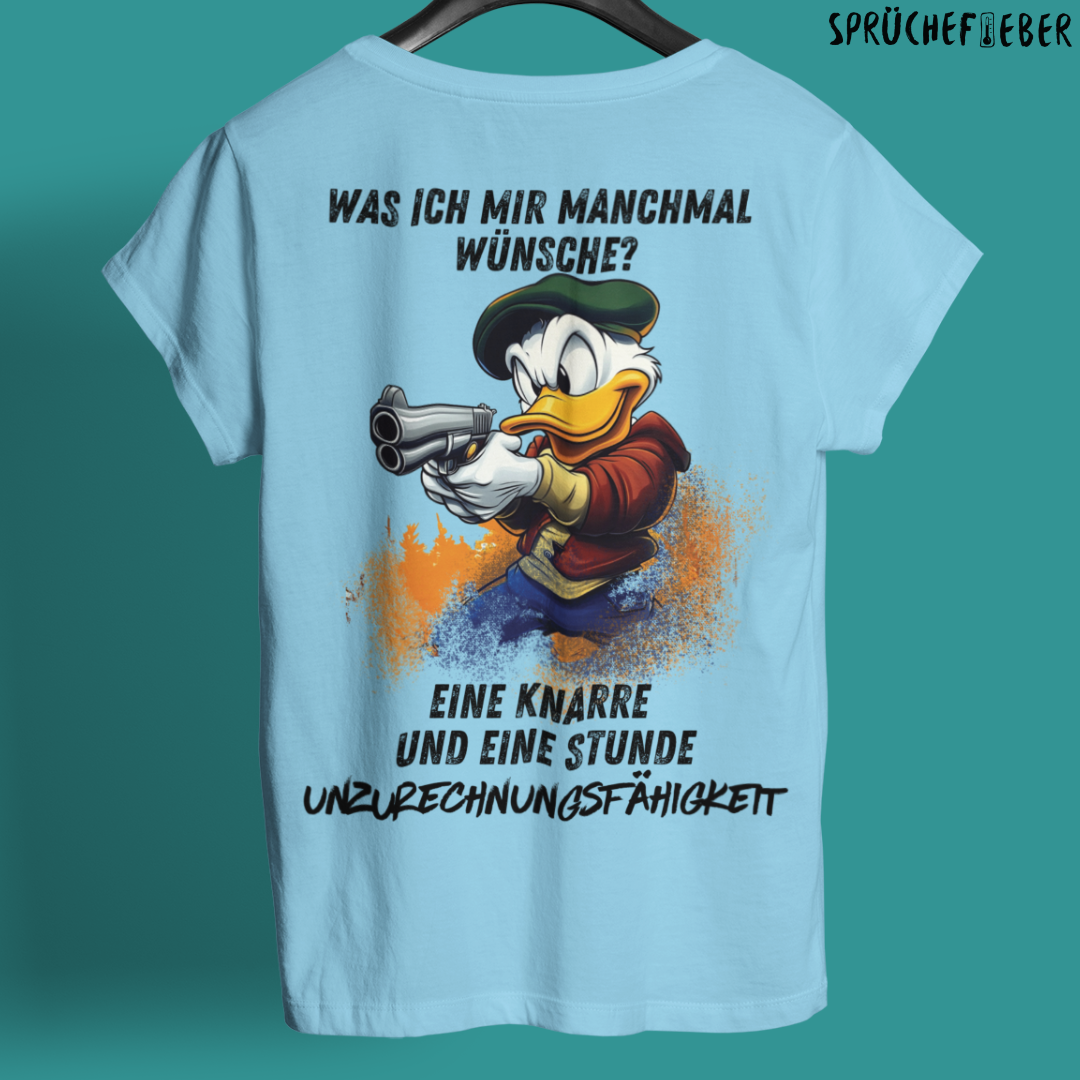 Was ich mir manchmal wünsche Rückendruck - Unisex Shirt