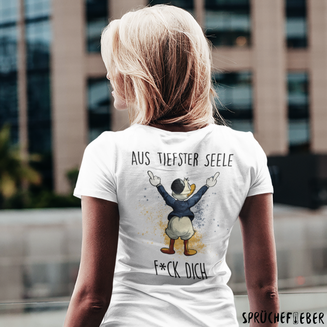 Aus tiefster Seele  - Unisex Shirt Rückendruck
