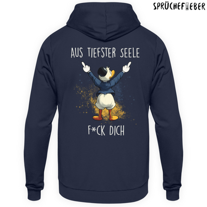 Aus tiefster Seele  - Unisex Hoodie Rückendruck