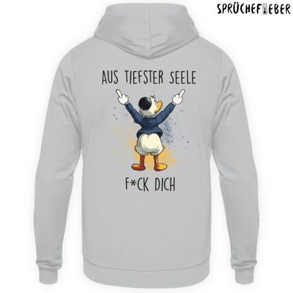 Aus tiefster Seele  - Unisex Hoodie Rückendruck