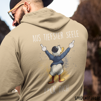 Aus tiefster Seele  - Unisex Hoodie Rückendruck