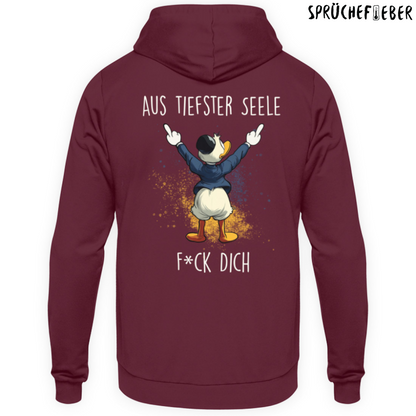 Aus tiefster Seele  - Unisex Hoodie Rückendruck
