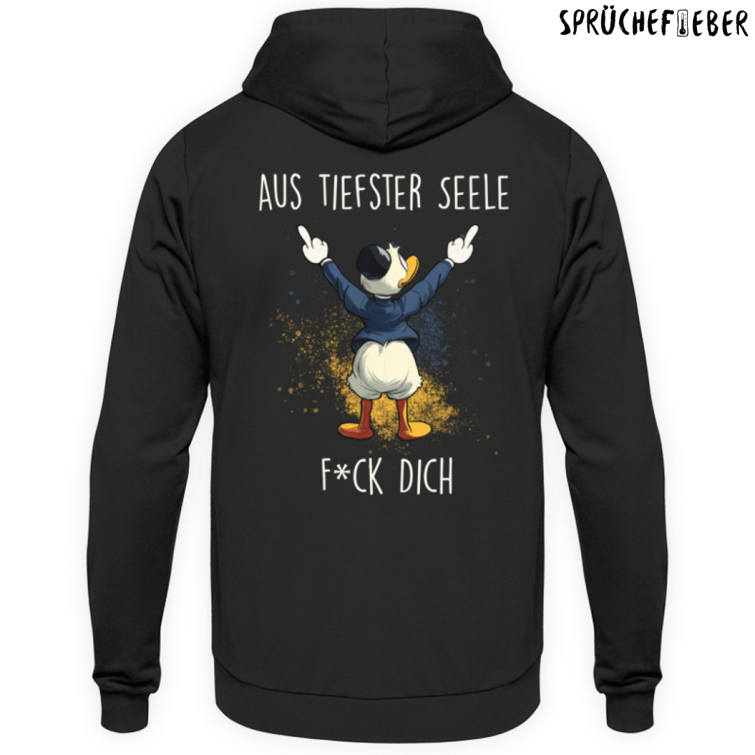 Aus tiefster Seele  - Unisex Hoodie Rückendruck