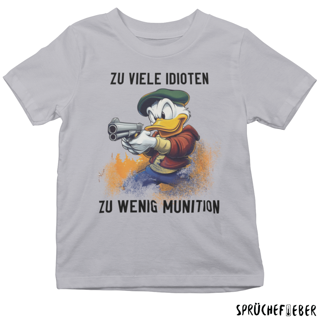 Zu viele Idioten - Unisex Shirt Vorderdruck
